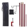 HIKEMAN Folding Lantern Stand Pole Portable Lamp Stand Hook Collapasible Light Stand Holder for Camping Fishing Picnic BBQ Outdoor Activities (Red)