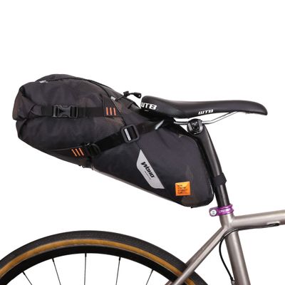 WOHO Xtouring Bikepacking Saddle Bag Dry M Cyber-Camo Diamond Black, Seat Bag 15L