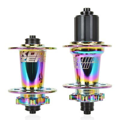 BestPartsCom KOOZER XM490 Pro MTB Hub 32 Hole 6-Bolts Disc Brake Colorful Plating High-Strength Thru Axle Front 15x100mm Rear 12x142mm 6pawls 72hd for Shimano 8-11s & SRAM 8-10s