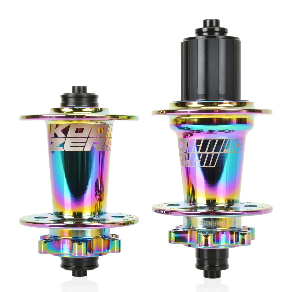 BestPartsCom KOOZER XM490 Pro MTB Hub 32 Hole 6-Bolts Disc Brake Colorful Plating High-Strength Thru Axle Front 15x100mm Rear 12x142mm 6pawls 72hd for Shimano 8-11s & SRAM 8-10s