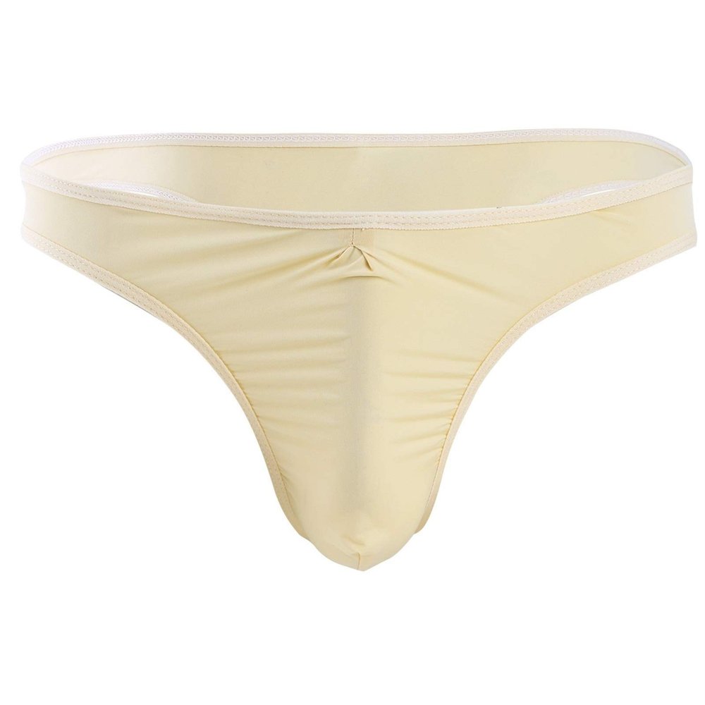 DINGGUANGHE-CUP Men's Thongs, Briefs Men Lingerie Swimsuit Underwear Bikini Swim Briefs Shorts Bulge Pouch (Color : Nude, Size : X-Large)