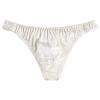 DINGGUANGHE-CUP Men's Thongs, Briefs Men's Briefs Low-Rise Thong Breathable Mulberry Silk Underwear Underpants (Color : White, Size : X-Large) view 1