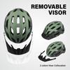 Youth Kids Road Bike Helmet, Lightweight and Adjustable Boys Girls Bicycle Helmet for Teen Age 8-10-12-14 Years, Cycling Helmet with 2 Detachable Visor (Matte Dark-Green, M) view 3