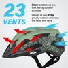 Youth Kids Road Bike Helmet, Lightweight and Adjustable Boys Girls Bicycle Helmet for Teen Age 8-10-12-14 Years, Cycling Helmet with 2 Detachable Visor (Matte Dark-Green, M) view 4
