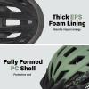 Youth Adult Road Bike Helmet, Men Women Adjustable Mountain Bicycle Helmet with Detachable Visor, 2 Sizes for Age 8-14+ Youth, Kids, Adult (Matte Dark-Green, L) view 2