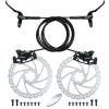 RUJOI Bike Disc Brake Kit, Hydraulic Disc Brake Set with Aluminum Oil Pressure Caliper and Alloy Bicycle Brake Lever, 160mm Rotor, Bicycle Accessories for MTB/Ebike/Folding Bike/Scooter/Fat Bike view 1