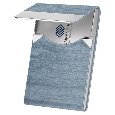 Business Card Holder with Ultra Slim Design, Business Card Case with Premium PU Leather, Suit Pocket Metal Card Holder for Women/Men, Magnetic Closure Quick Access Cards