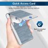 Business Card Holder with Ultra Slim Design, Business Card Case with Premium PU Leather, Suit Pocket Metal Card Holder for Women/Men, Magnetic Closure Quick Access Cards view 4