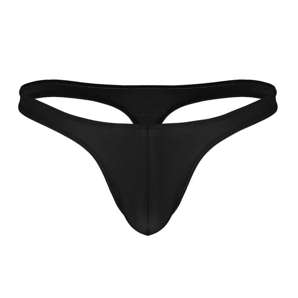 DINGGUANGHE-CUP Men's Thongs, Briefs Mens Lingerie Swimsuit G-String T-Back Thong Bikini Briefs Panties Low Rise (Color : Black, Size : Large)