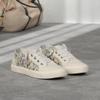 Womens Flower Print Canvas Sneakers Women's Play Fashion Sneaker Comfortable Walking Shoes Yellow Multi Canvas Slip on Shoes(Yellow US5) view 2