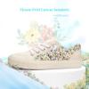 Womens Flower Print Canvas Sneakers Women's Play Fashion Sneaker Comfortable Walking Shoes Yellow Multi Canvas Slip on Shoes(Yellow US5) view 3