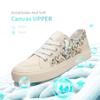 Womens Flower Print Canvas Sneakers Women's Play Fashion Sneaker Comfortable Walking Shoes Yellow Multi Canvas Slip on Shoes(Yellow US5) view 4