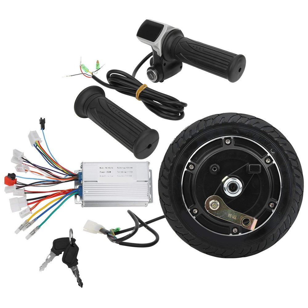 Electric Scooter Hub Motor Kit, 48V 350W Wheel Motor Conversion Hub Kit Electric Wheel Brushless Hub Motor Accessory for 8in Electric Scooter