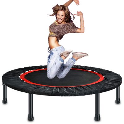 TXTC 40inch Foldable Trampoline for Adults Fitness Rebounder,Built-in Metal Sheet,Silent Soft Rubber Feet,Mini Kids Trampoline,Exercise Trampoline for Adults Indoor (Color : C, Size : 45inch)