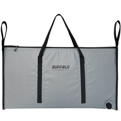 Buffalo Gear Insulated Fish Cooler Bag - 40x18 Inch, Monster Leakproof Waterproof Fish Bag, Keep Ice Cold Up to 48 Hours (Grey)