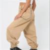 Andongnywell Women's High Waist Hip Hop Dance Tapered Cargo Jogger Pants Trousers Harem Baggy Jogging Sweatpants (White,X-Large) view 3