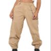 Andongnywell Women's High Waist Hip Hop Dance Tapered Cargo Jogger Pants Trousers Harem Baggy Jogging Sweatpants (White,Medium) view 1