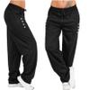 Andongnywell Women's Casual Relaxed-Fit Wide Leg Pants Women's Straight Slacks with Casual Slacks Pure Color Trousers (Black,4X-Large) view 3