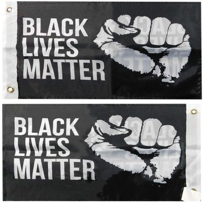 American Wholesale Superstore Black Lives Matter Fist Black Double Sided Rough Tex 68D Nylon 12"x18" Boat Flag