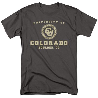 University of Colorado Official Circle Logo Unisex Adult T-Shirt, Charcoal, 3X-Large