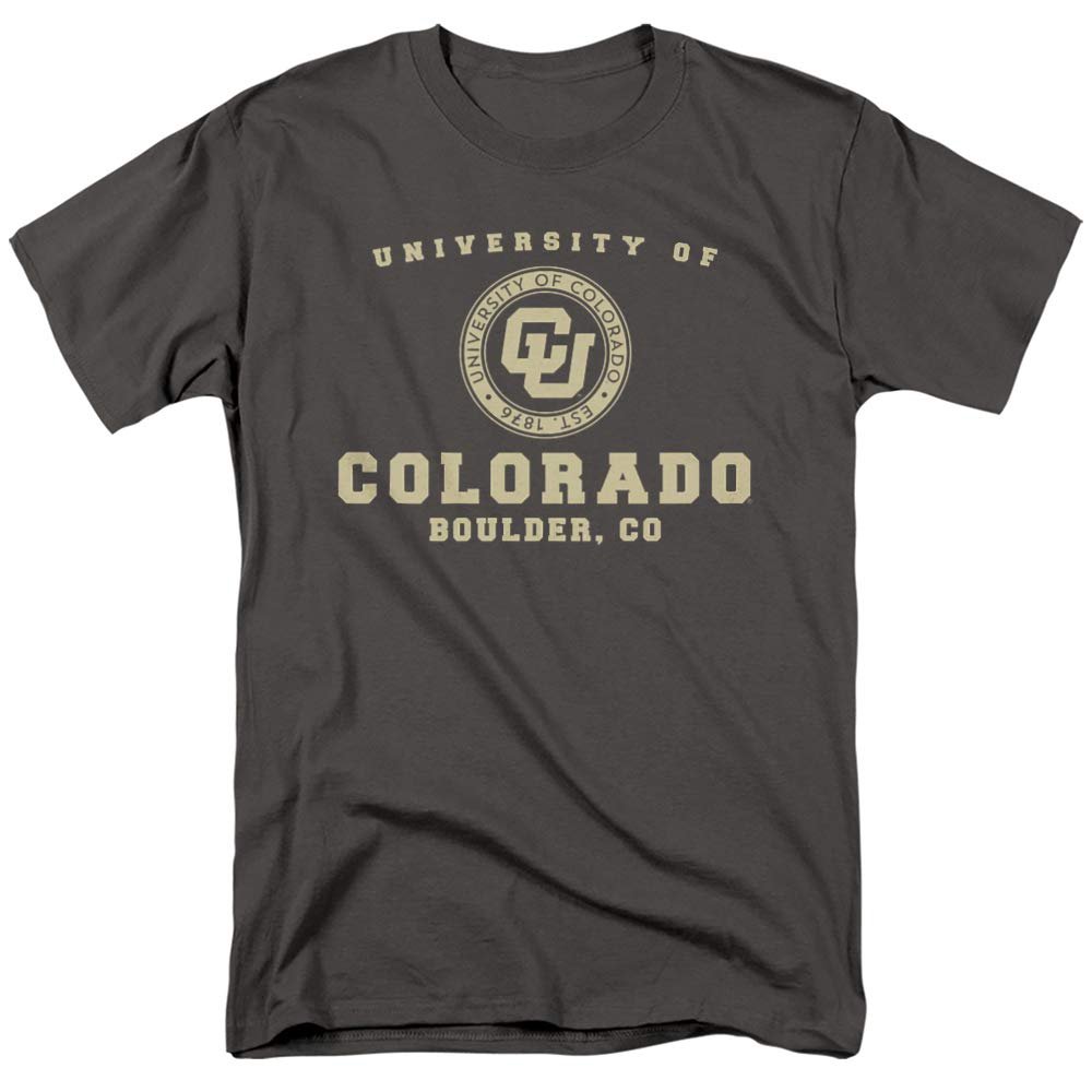 University of Colorado Official Circle Logo Unisex Adult T-Shirt, Charcoal, 3X-Large