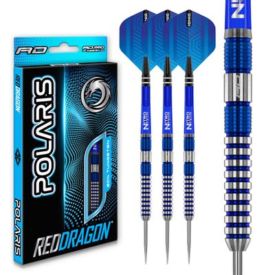 RED DRAGON Polaris: 26 gram Tungsten Professional Darts Set with Flights and Nitrotech Shafts (Stems)