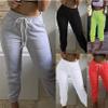 Andongnywell Womens High Waisted Workout Running Hiking Summer Pants Elastic Waist Trousers with Pockets (White,Large) view 2