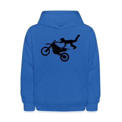 Spreadshirt Motocross Motorcycles Athlete Sport Tricks Kids' Hoodie, L, royal blue
