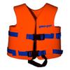 TRC Recreation Super Soft Child Size Small Life Jacket USCG Approved Vinyl Coated Foam Swim Vest for Kids Swimming Pool and Beach Gear, Sunset Orange view 1