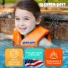 TRC Recreation Super Soft Child Size Small Life Jacket USCG Approved Vinyl Coated Foam Swim Vest for Kids Swimming Pool and Beach Gear, Sunset Orange view 4