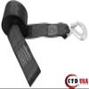 CustomTieDowns 2 Inch Boat/Winch Strap. 1 Inch Flat Sewn Loop On One End. Stainless Steel Forged Snap Hook On Opposite End. Strap Length 16 or 20 Ft. Black Polyester Seatbelt Webbing. (16 Feet) view 3