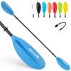 Abahub 1 x Carbon Kayak Paddles, 90.5 Inches Kayaking Oars for Boating, Canoeing with Extra Paddle Leash, Carbon Fiber Shaft Blue Plastic Blades view 1