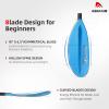 Abahub 1 x Carbon Kayak Paddles, 90.5 Inches Kayaking Oars for Boating, Canoeing with Extra Paddle Leash, Carbon Fiber Shaft Blue Plastic Blades view 3