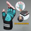 ATERCEL Weight Lifting Gloves Breathable Workout Gloves with Wrist Support for Gym, Exercise, Pull Ups, Super Lightweight for Men and Women, Full Palm Protection, Black, L view 2