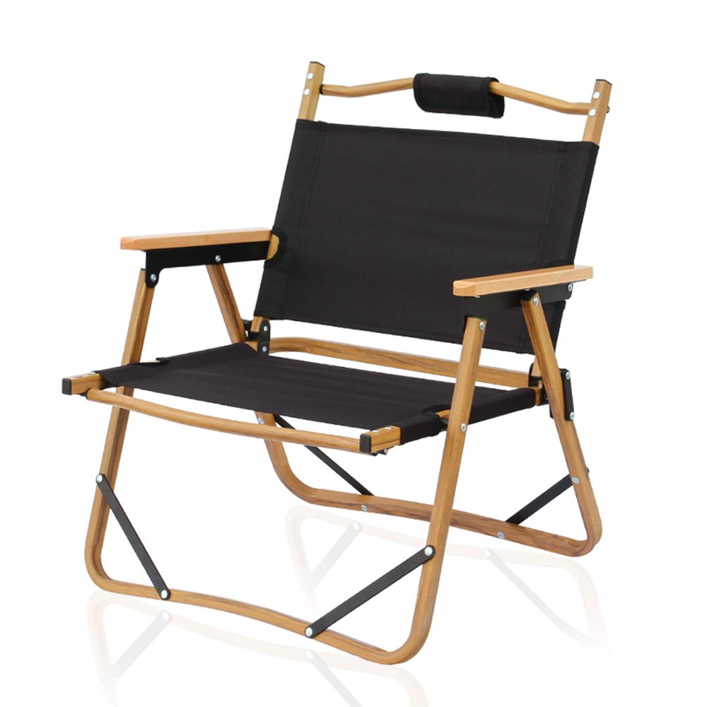 Daoyuan Camping Chair Stool Outdoor Portable Foldable,Wooden Armrest,Light Leisure Chair with Carrying Bag,Hiking Garden Chair for Fishing Travel Picnic Barbecue,Etc.