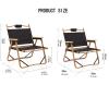 Daoyuan Camping Chair Stool Outdoor Portable Foldable,Wooden Armrest,Light Leisure Chair with Carrying Bag,Hiking Garden Chair for Fishing Travel Picnic Barbecue,Etc. view 3