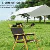 Daoyuan Camping Chair Stool Outdoor Portable Foldable,Wooden Armrest,Light Leisure Chair with Carrying Bag,Hiking Garden Chair for Fishing Travel Picnic Barbecue,Etc. view 4