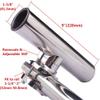 2PCS Tournament Style Fishing Rod Holders, Stainless Steel Fishing Rod Holder Clamp-on 1 1/4" to 2" Rails for Boat, Side Mount Rod Holder for Marine Yacht Boat Truck RV view 2