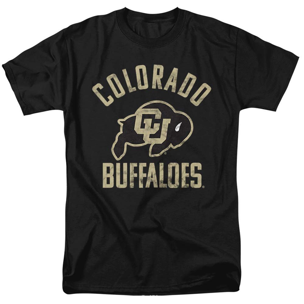 University of Colorado Official Buffaloes Logo Unisex Adult T-Shirt, Black, Large