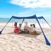 BOTINDO Family Beach Tent Canopy Sun Shade, Pop Up Grande Beach Tent Sun Shelter Stability 4 Poles with Portable Carry Bag Outdoor Shade for Fishing Backyard Camping view 1
