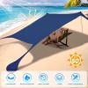 BOTINDO Family Beach Tent Canopy Sun Shade, Pop Up Grande Beach Tent Sun Shelter Stability 4 Poles with Portable Carry Bag Outdoor Shade for Fishing Backyard Camping view 4