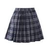 birbyrrly Girls Plaid Pleated Skirt with Shorts for School Tennis Skater Skirt Skort Toddlers Little Navy 130-6-7Y view 2