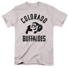 University of Colorado Official One Color Buffaloes Logo Unisex Adult T-Shirt, Silver, 3X-Large view 1