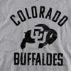 University of Colorado Official One Color Buffaloes Logo Unisex Youth Pull-Over Hoodie, Athletic Heather, Small view 2