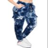 ALWAYS Women's Ribbed Tie Dye Cargo Jogger Pants - Rib Knit Active Track Lounge Sweatpants with Pockets Navy 2XL view 1