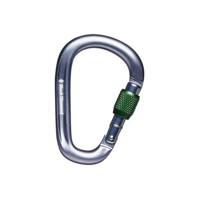 Black Diamond Pearlock Screwgate Carabiner, Grey