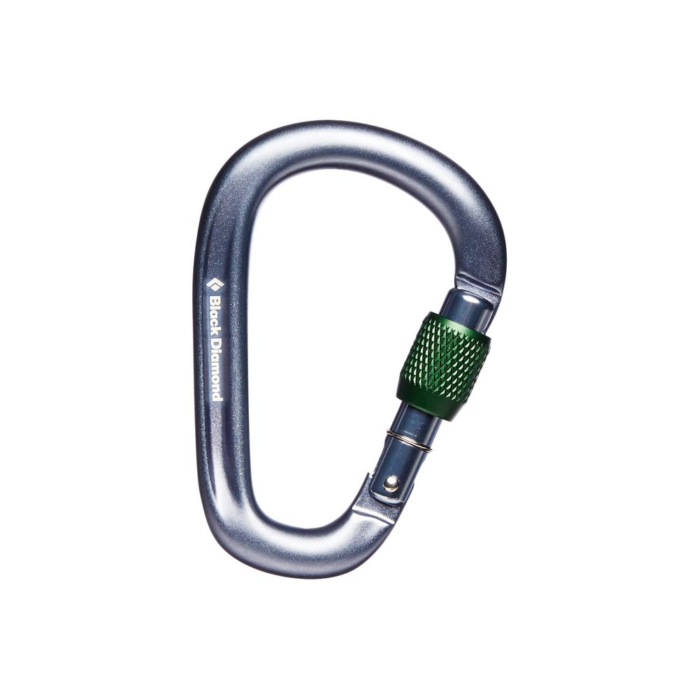 Black Diamond Pearlock Screwgate Carabiner, Grey