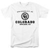 University of Colorado Official Circle Logo Unisex Adult T-Shirt, White, 5X-Large view 1