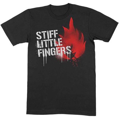 Men's Stiff Little Fingers Graffiti Slim Fit T-shirt Large Black