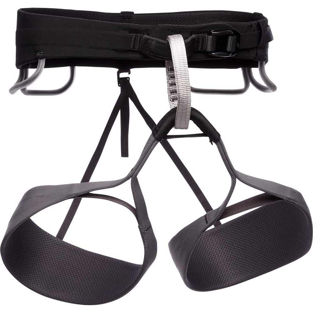 Black Diamond Mens Solution Rock Climbing Harness, Granite, X-Small